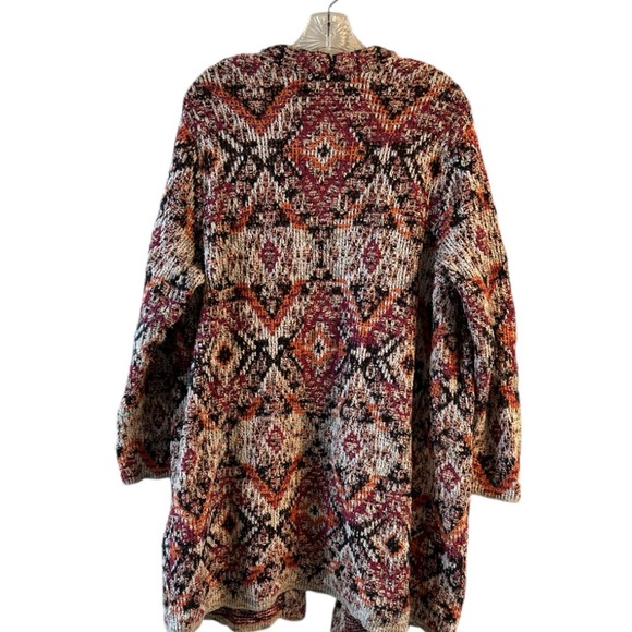 J. Jill luxurious plum multi jacquard tapestry cardigan - Picture 7 of 10